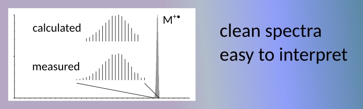 clean spectra, easy to interpret